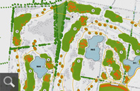 309  |  Golfanlagen Bissenmoor - Bauantrag: Lageplan zur Entwässerung, Teichbereiche