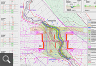 496 |  RP Stuttgart-Straßenplanung / LAP Teil 2 - Lageplan Neuverlegung Sulzbach, Bereich BW 3