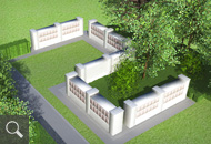433  |  Variante zur Erweiterung - Urnenwandplatz Friedhof Dürnau